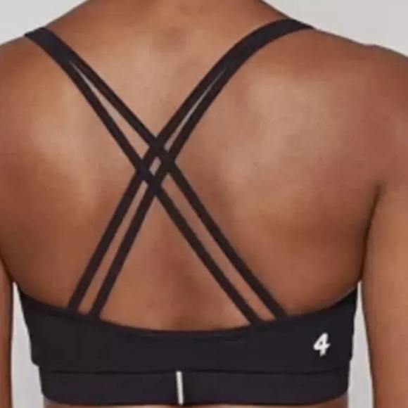 Bundle of  2 FourLaps Vitality Sports Bra Black Size Medium Cross-back A… - Picture 2 of 6
